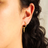 Spike Hoop Earrings in Gold