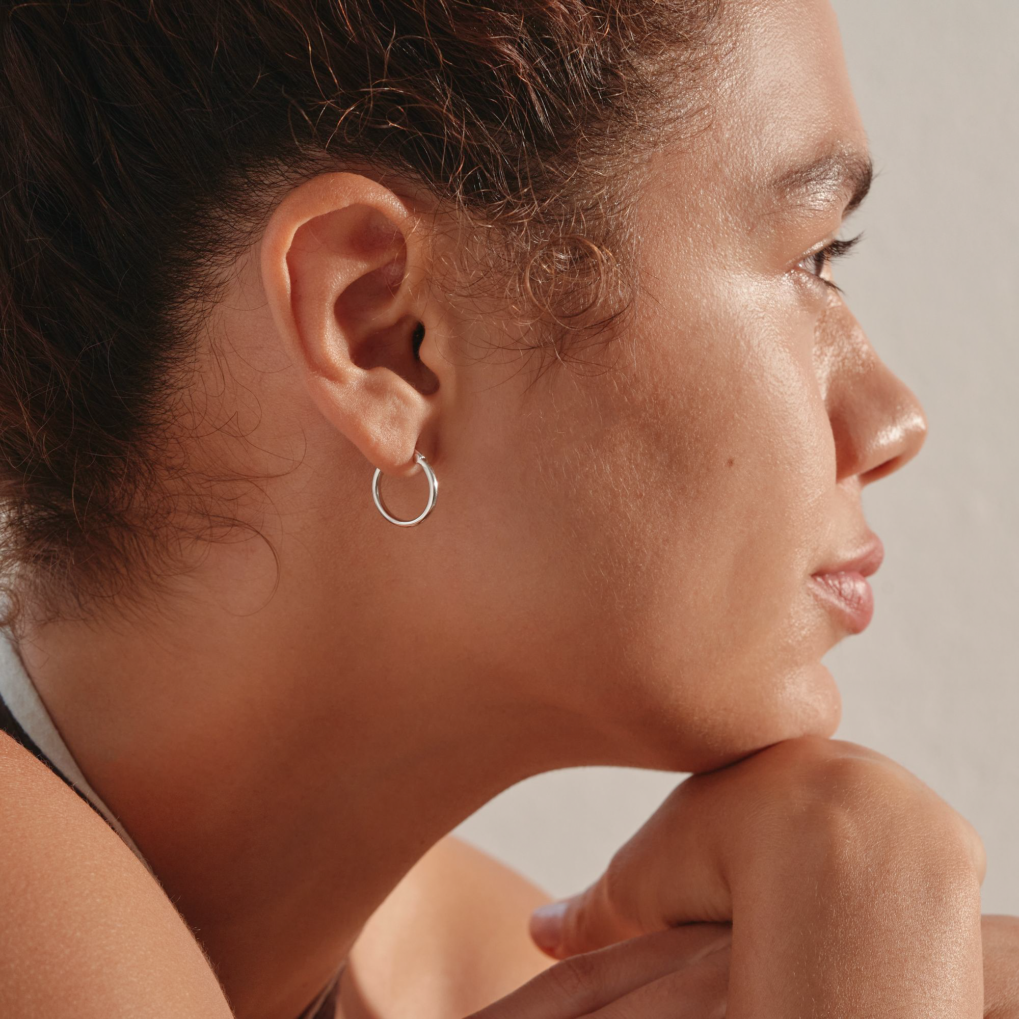 Classic Hoop Earrings in Silver