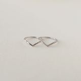 Wishbone Ring Set in Silver