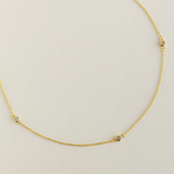 Trio Satellite Necklace in Gold