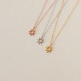 Sunburst Necklace in Silver