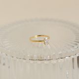 Oval Cut Solitaire Ring in Gold