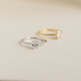 Oval Cut Solitaire Ring in Gold