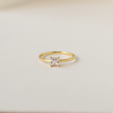 Princess Cut Ring in Gold